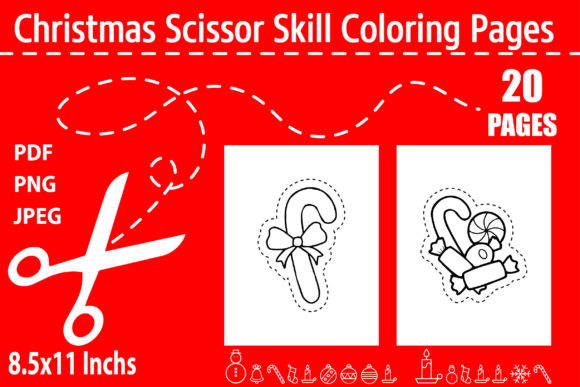 Christmas Scissors Skill Coloring Pages: A Creative and Engaging Activity for Young Learners