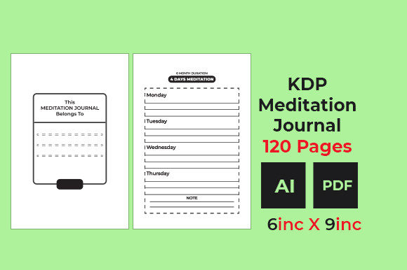 Enhance Your Meditation Practice with a Customizable Meditation Journal Interior for KDP