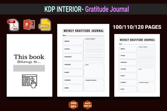 Gratitude Journal-KDP Interior: A Versatile Design Asset