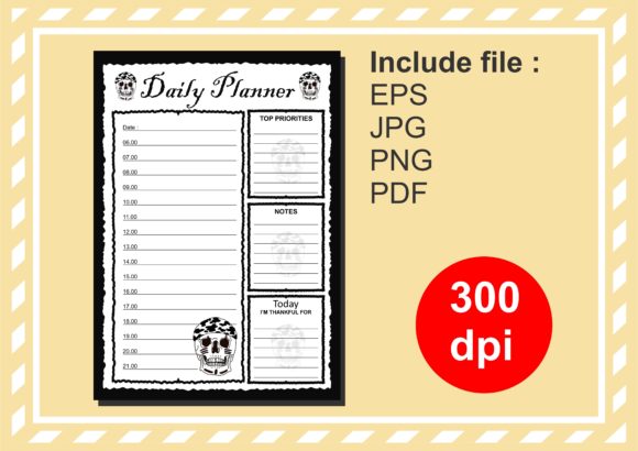 Halloween Skull Theme for Daily Planning