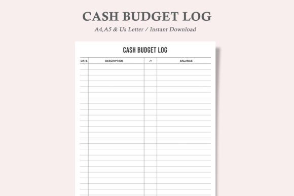 Master Your Finances with the Cash Budget Log