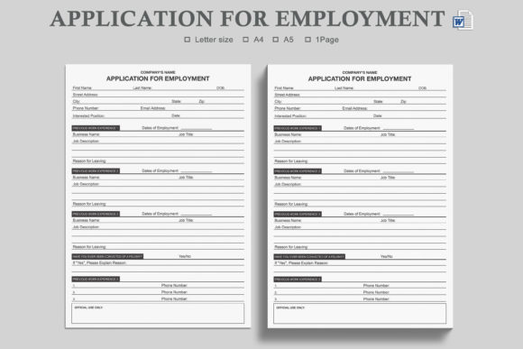 Streamlining Your Hiring Process with a Printable Application for Employment